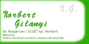 norbert gilanyi business card